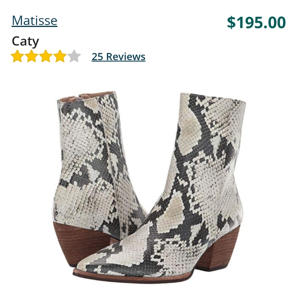 Matisse Snake Skin bootys